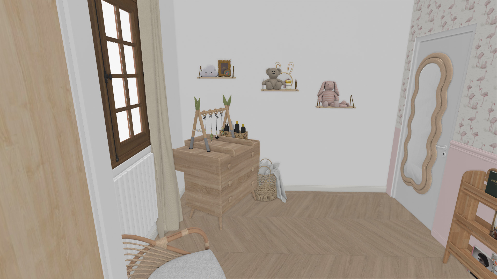 Miroir aux lignes organiques