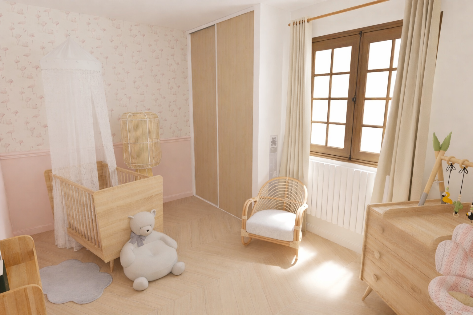 Fauteuil enfant en rotin