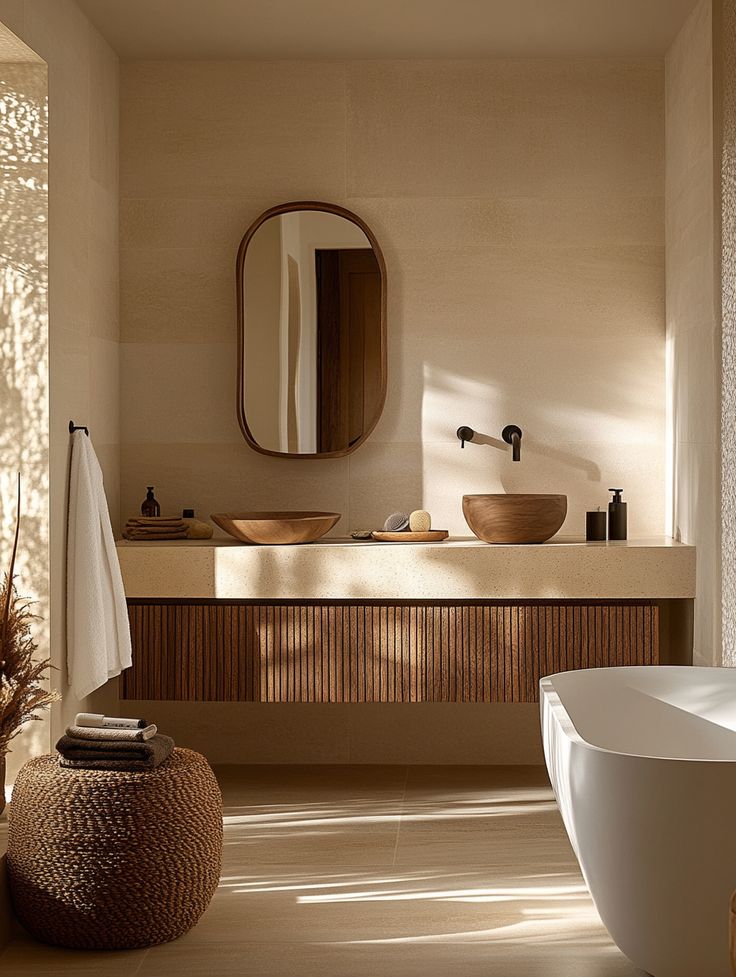 Intégrer le style japandi dans salle de bain