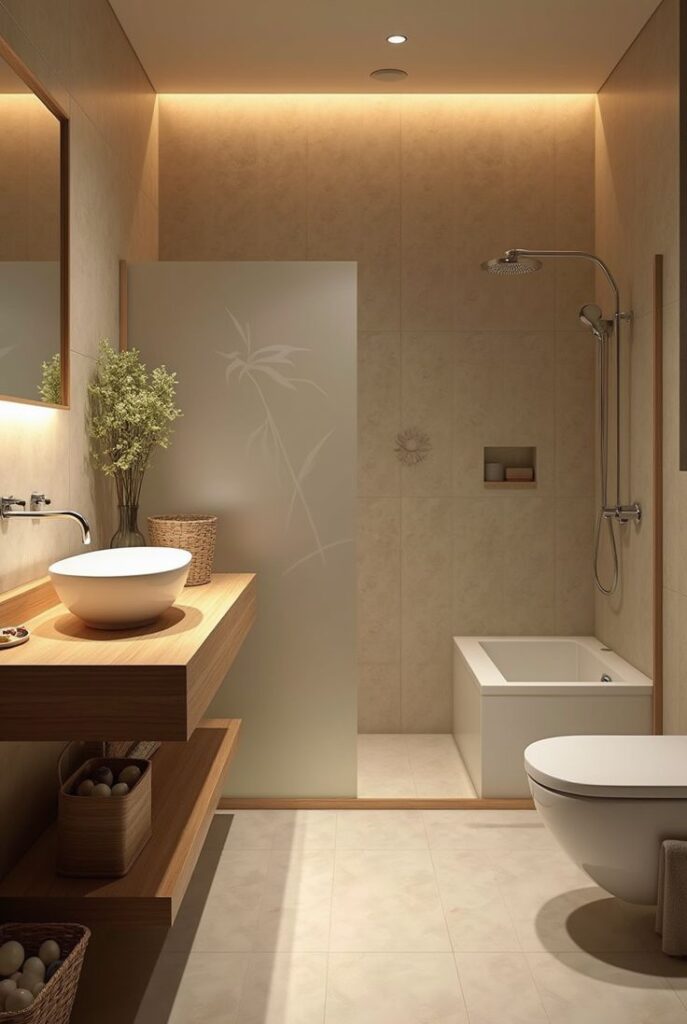 Intégrer le style japandi dans salle de bain