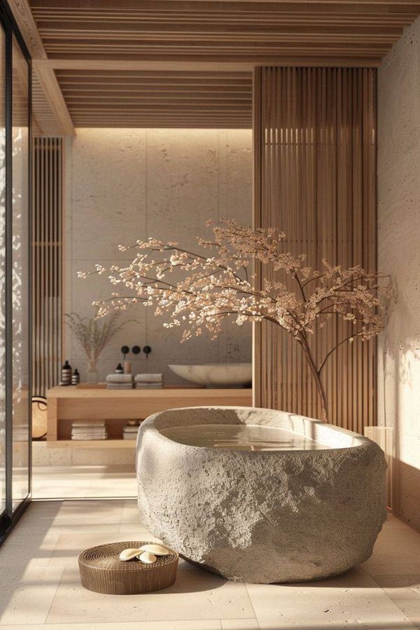 Intégrer le style japandi dans salle de bain