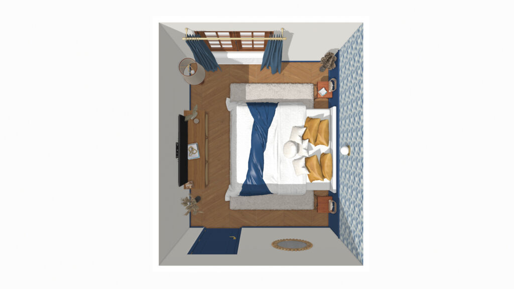 Aménagement 3D chambre adulte