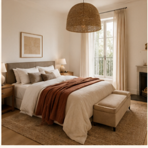 Aménagement et décoration d'une chambre adulte chaleureuse