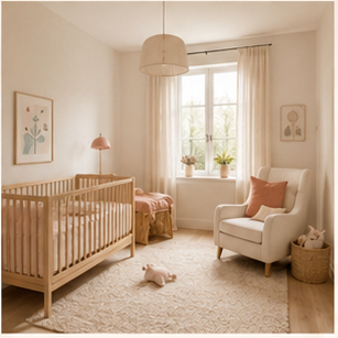 Décoration d'une chambre bébé douce et chaleureuse